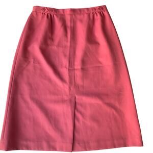 Women’s Pencil Slit Front Back Zipper Skirt Midi Skirt size L, Pink